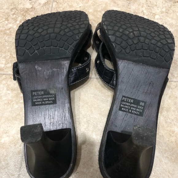 Black Steve Madden Slip on Heels - Picture 4 of 5